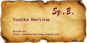 Szalka Bertina névjegykártya